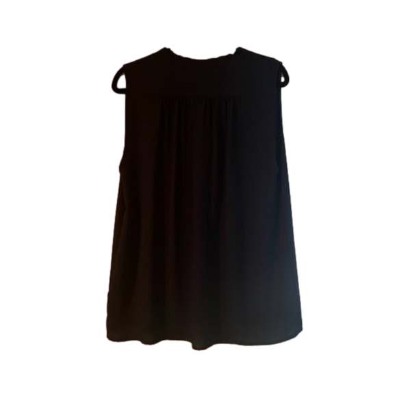 Violet and Claire Navy Blue V Neck Sleeveless Blouse - Picture 2 of 4